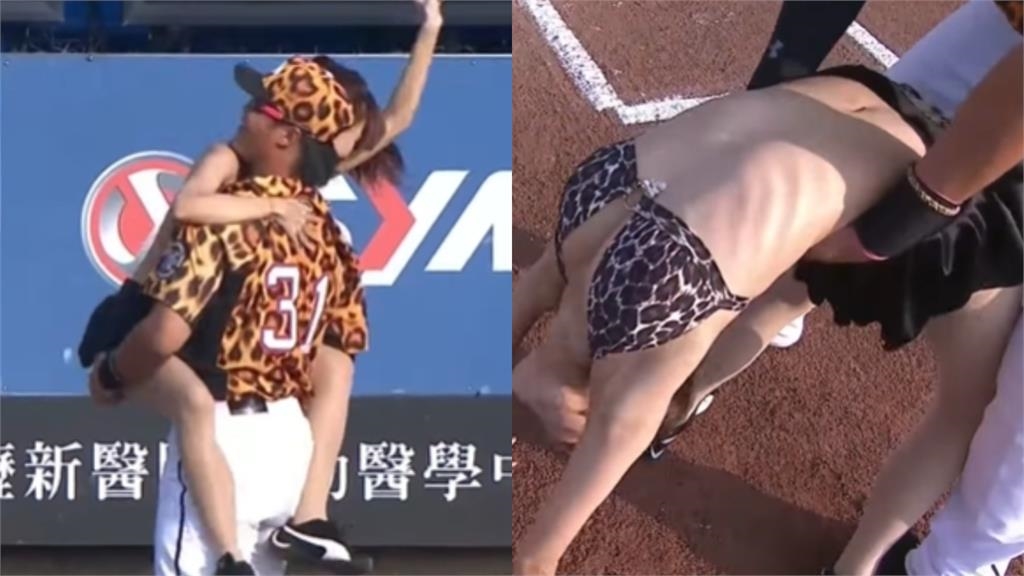 林智勝20年職棒「名場面」辣爆！遭超兇「豹紋女神」熊抱、下腰畫面瘋傳