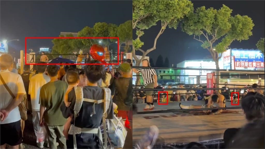 夜市驚見摔角賽「激烈肉搏戰」畫面瘋傳！「小孩站一排圍觀」網怒轟：超荒唐