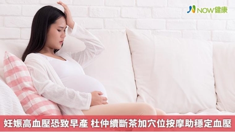 妊娠高血壓恐致早產 杜仲續斷茶加穴位按摩助穩定血壓