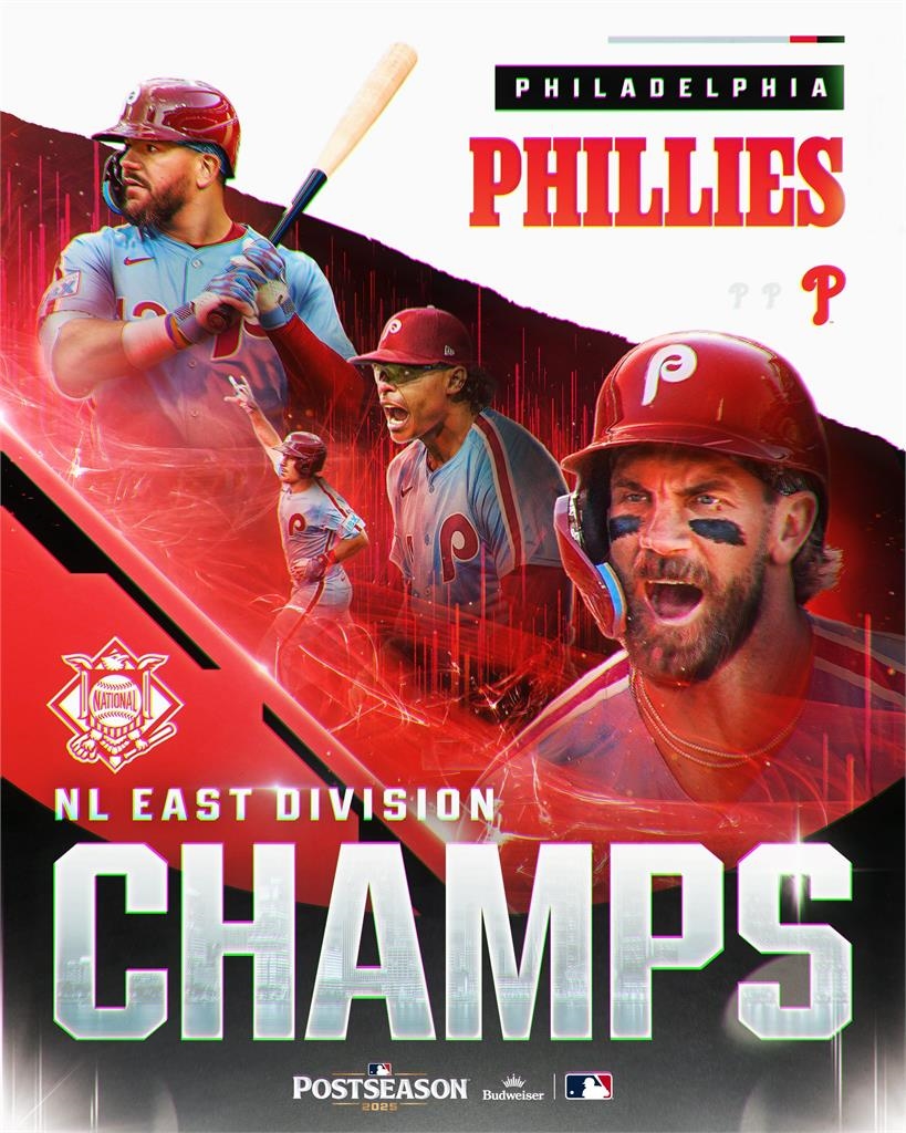 MLB(影)/衛冕東區冠軍只是起點!費城人目標挑戰隊史第三座世界大賽冠軍