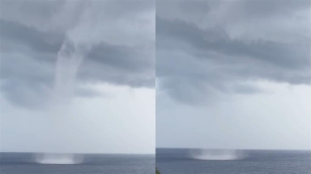 小琉球驚現「超巨水龍捲」破空劈海面！震撼畫面瘋傳網嚇壞：誰在渡劫？