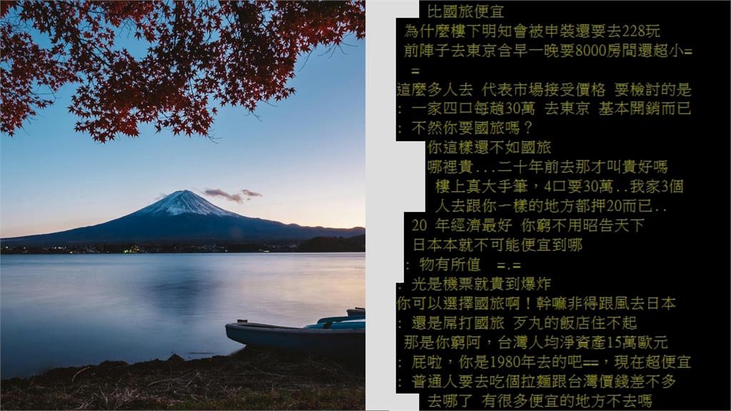 他嘆遊日「5天4夜噴5萬」超貴！親揭「機票就2萬」掀論戰慘遭酸：不然去國旅