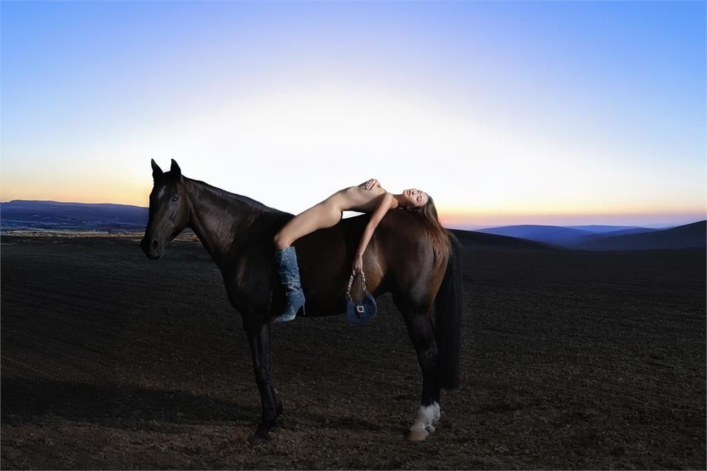 薔薔大尺度「全裸躺馬背」超震撼！「下身0遮擋」騎馬入鏡…萬網暴動：太瘋了