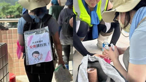 花蓮傳潰堤嚇壞志工!護理師直闖災區「背影驚見這10字」藏洋蔥:行走天使
