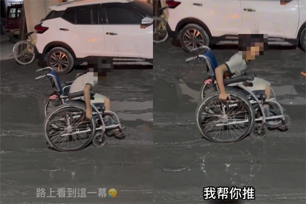 花蓮生命奇蹟！輪椅弟卡泥濘動不了「下秒1舉動」笑翻11萬人：差點哭出來