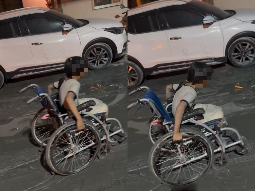 花蓮生命奇蹟！輪椅弟卡泥濘動不了「下秒1舉動」笑翻11萬人：差點哭出來