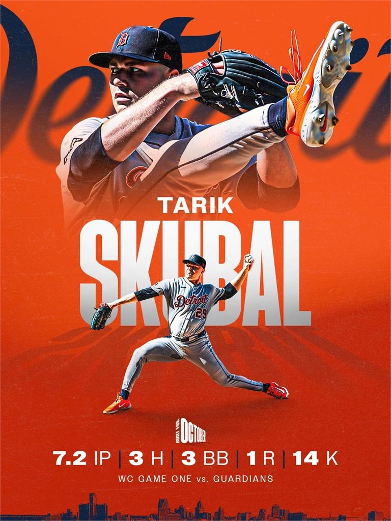 MLB(影)／史庫柏展現賽揚威力飆14K破紀錄！老虎2比1險勝守護者搶下開門紅