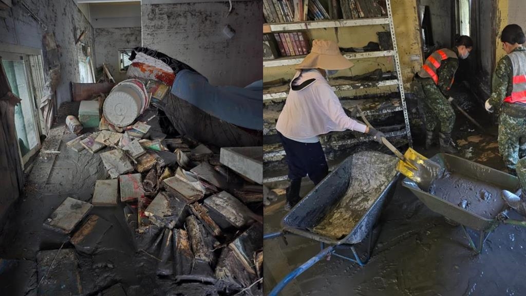 泥流沖毀「3萬本藏書」超人急搶救！災民是知名作家⋯拚命爬上二樓逃生