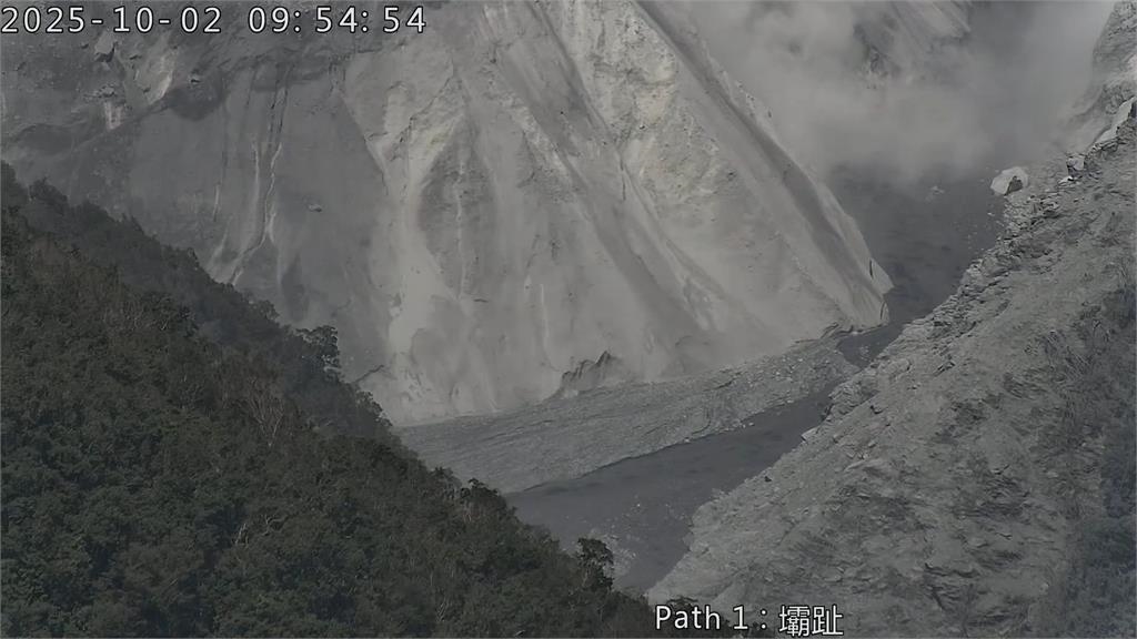 花蓮堰塞湖蓄水量下降至６．４％　下游土砂仍維持「紅色警戒」