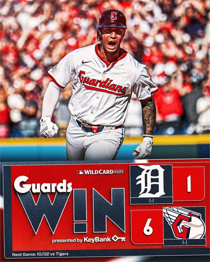 MLB(影)/守護者24歲小將羅奇歐超前轟!5分大逆轉勝老虎逼到決勝第三戰