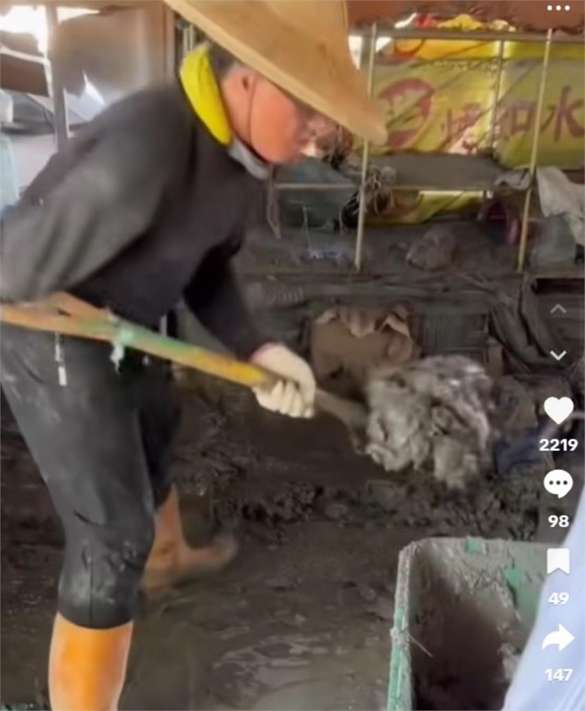 鏟子超人中驚見「獨臂戰士」手剩半截低頭清淤！動作比正常人還標準惹哭3.5萬人