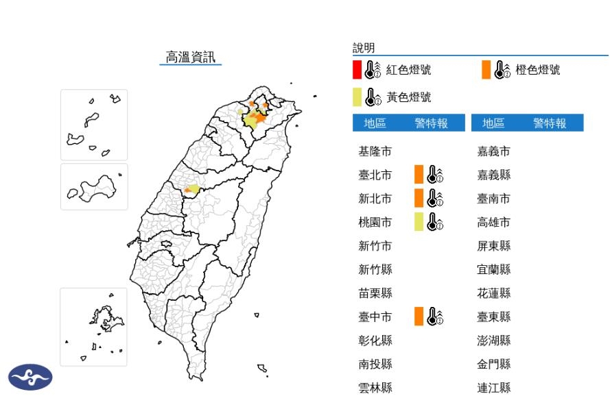 快新聞／熱爆！4縣市狂亮高溫燈號　新北恐達38度