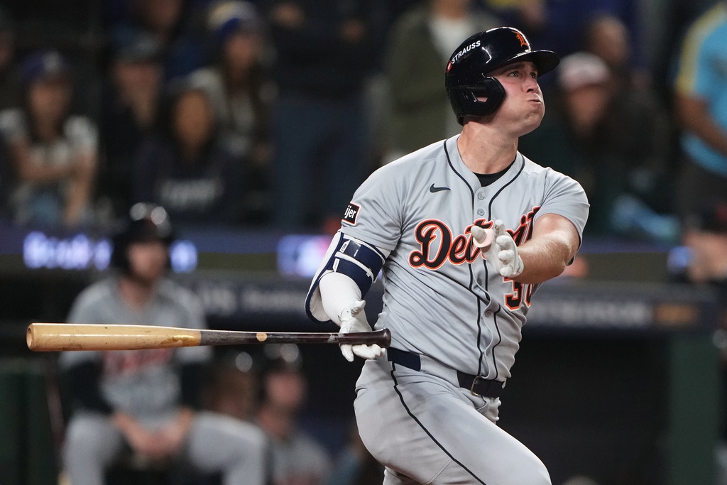 MLB(影)／全壘打王勞雷沒開轟！激戰到11局老虎3比2險勝水手客場成功踢館