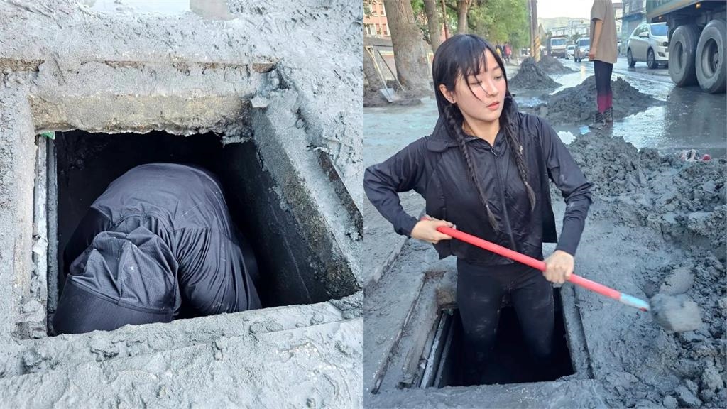 光復忍者龜超人「鑽水溝挖淤泥」竟是籃籃!彎腰消失「只露一顆頭」網讚翻