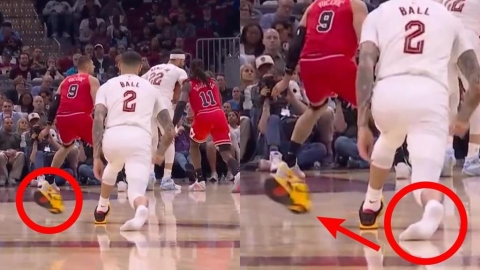 NBA(影)/「球哥」熱身賽投完三分「噴球鞋」 網直呼:球鞋救了他的阿基里斯腱