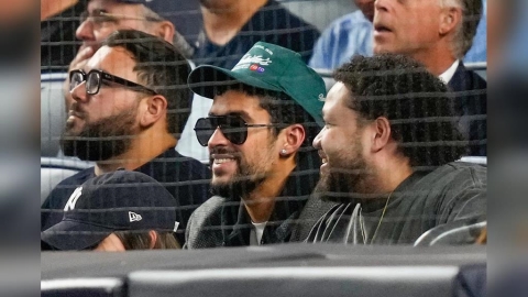 MLB(影)/季後賽眾星雲集洋基球場! 饒舌巨星「壞痞兔」意外獲天上掉下來的禮物