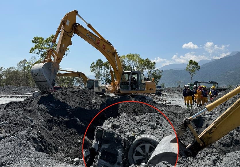 砂石場老闆娘「被深埋2米」連人帶車挖出!竟是「吊車大王女婿」助祂回家