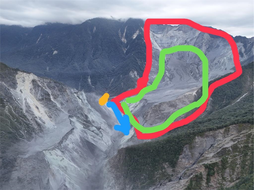 快新聞／馬太鞍堰塞湖最新空拍畫面曝光！　季連成曝解除紅色警戒4條件