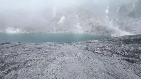林保署觀測堰塞湖地表持續變形　集水區可見多處新裂縫