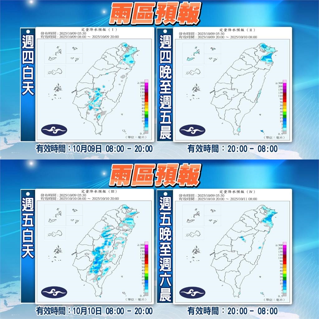 雙十連假東北季風減弱！林嘉愷揭「這1天水氣最多」2地恐有午後雷陣雨