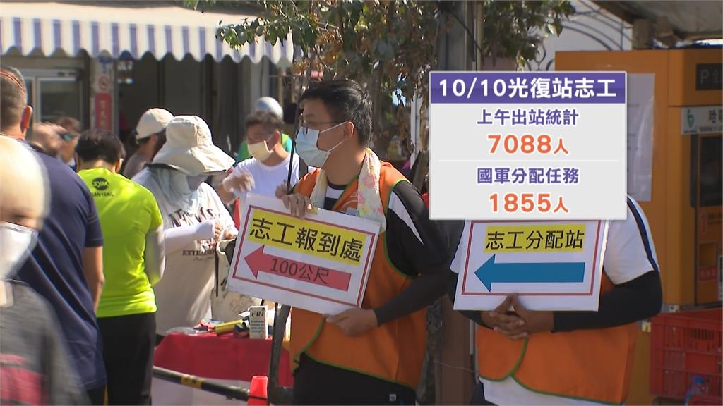 國慶日仍湧入大批志工! 協調所下令連假清完光復鄉