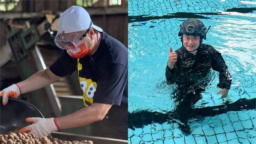 邰智源「整套迷彩」泡泳池致敬！嗨喊「台灣生日快樂」網讚：最愛國藝人