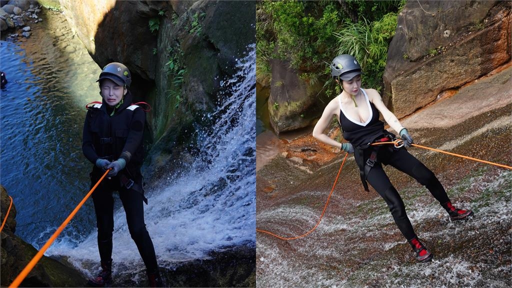 溯溪「整尊全濕透」是啦啦隊正妹梓梓!暗黑戰袍「中路淨空」極致視角流出