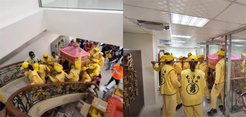 白沙屯媽祖「粉紅超跑」直衝吊車大王豪宅賜福!震撼畫面曝光…胡董高喊:我愛您