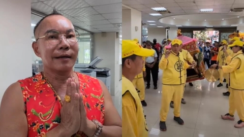 白沙屯媽祖「粉紅超跑」直衝吊車大王豪宅賜福!震撼畫面曝光…胡董高喊:我愛您