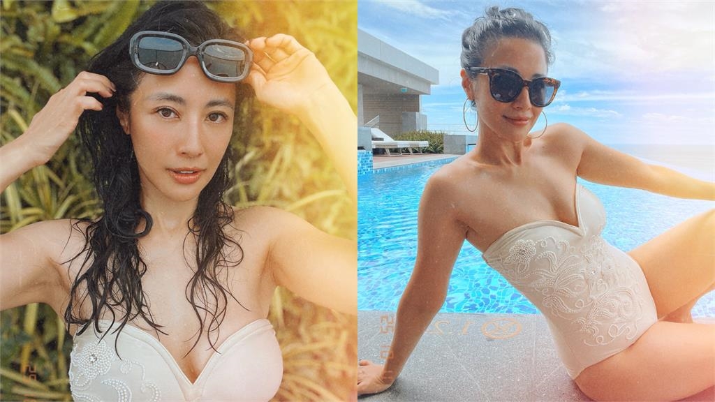 李蒨蓉泳池「濕身解放」零肩帶險撐不住　全素顏洩「超狂膚況」驚呆網！