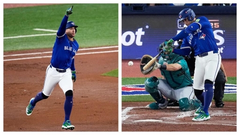 MLB(影)／首局首打席炸裂！春天哥創隊史紀錄　「超越基特」成季後賽全壘打第五位