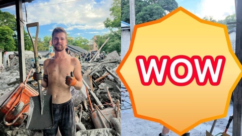 美國鏟子超人感動曝「前後對比照」　一句「台灣No.1」暖哭網喊：家人