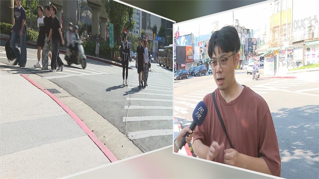 行人陷阱？士林夜市旁行穿線「有殘影」　專家：市府驗收很友善