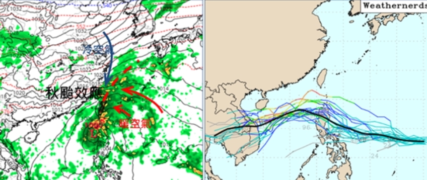 准颱風「風神」不登陸也可怕！東北季風來襲「北東恐有大量降雨」猛炸4天