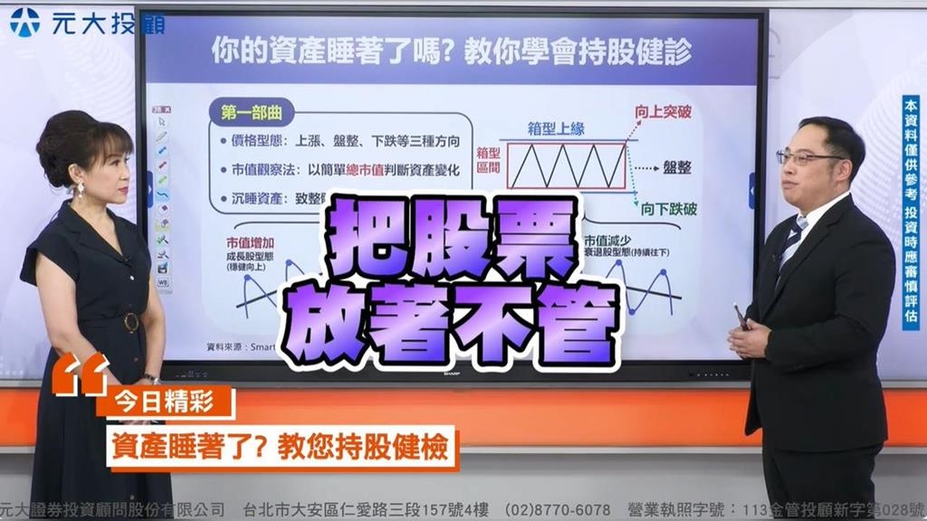 理財最錢線／資產活化教您學會持股健診 喚醒您的沉睡資產