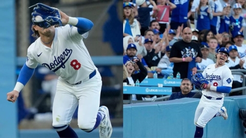 MLB(影)/「7傳3」的守備太神奇!外野手赫南德茲行進間傳球幫助大谷完成雙殺