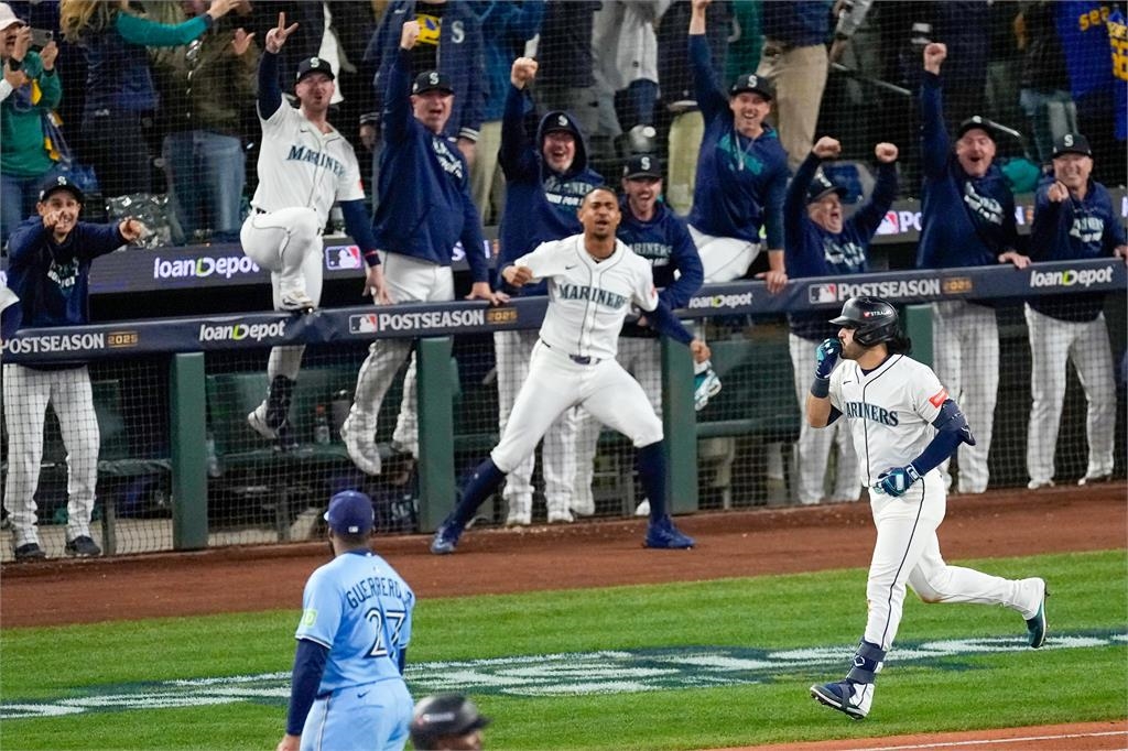 MLB(影)／蘇亞雷斯滿貫砲全壘打鎖定勝利！領軍水手距離世界大賽只差一步