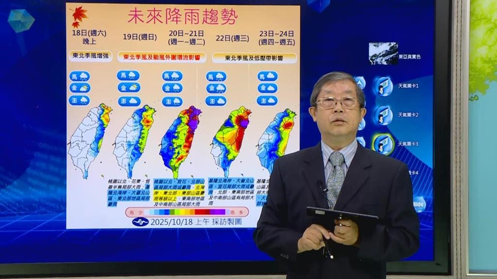 東北季風+風神颱風共伴效應！　氣象署：桃園以北、花東慎防大雨