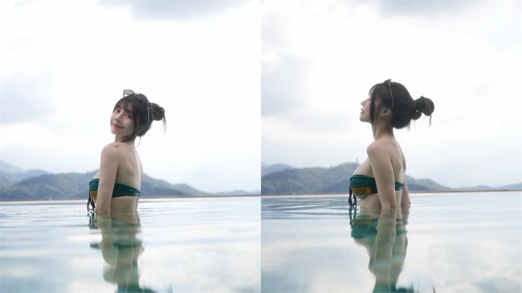 露天泳池「裸色濕身片」萬人瘋看！超兇真身「姿勢狂換」轉正面露臉了