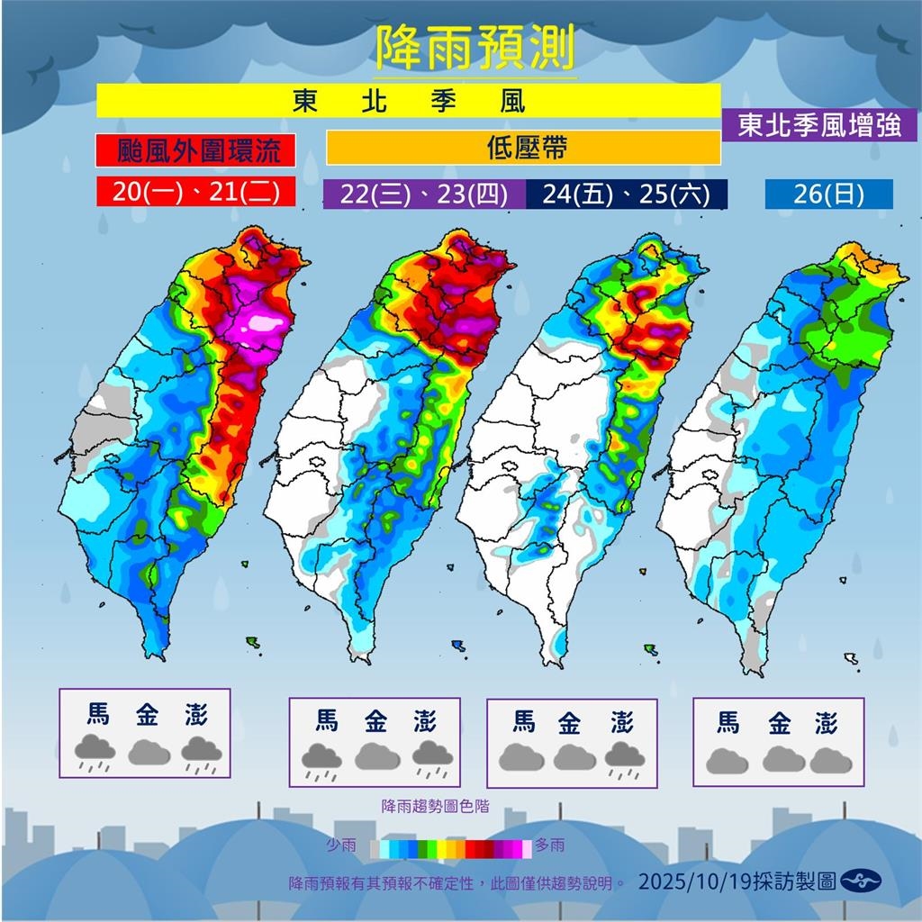 快新聞/風神+東北季風成共伴效應 氣象署曝「這時間」影響最劇烈