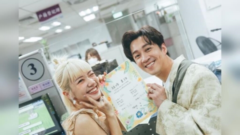 Lulu、陳漢典登記結婚畫面曝 家人、老闆陳鎮川同見證
