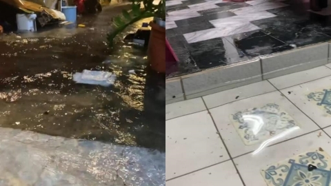 新北深夜暴雨狂下「水灌進家裡」畫面曝！中和人哀嘆：第一次淹成這樣