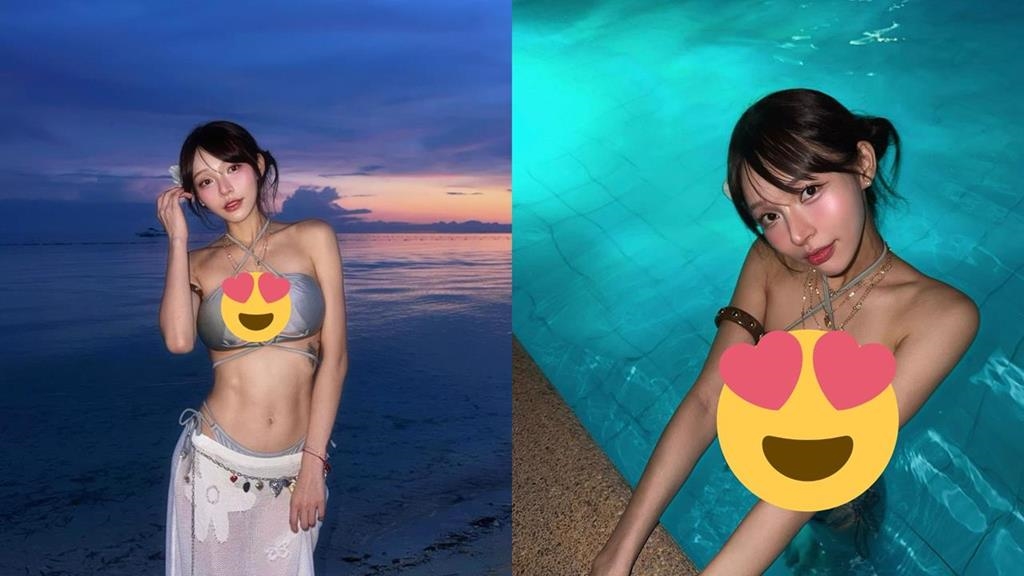 林襄菲律賓比基尼度假照火辣曝光　「泳池大解放」寫真級畫面吸7.5萬人朝聖