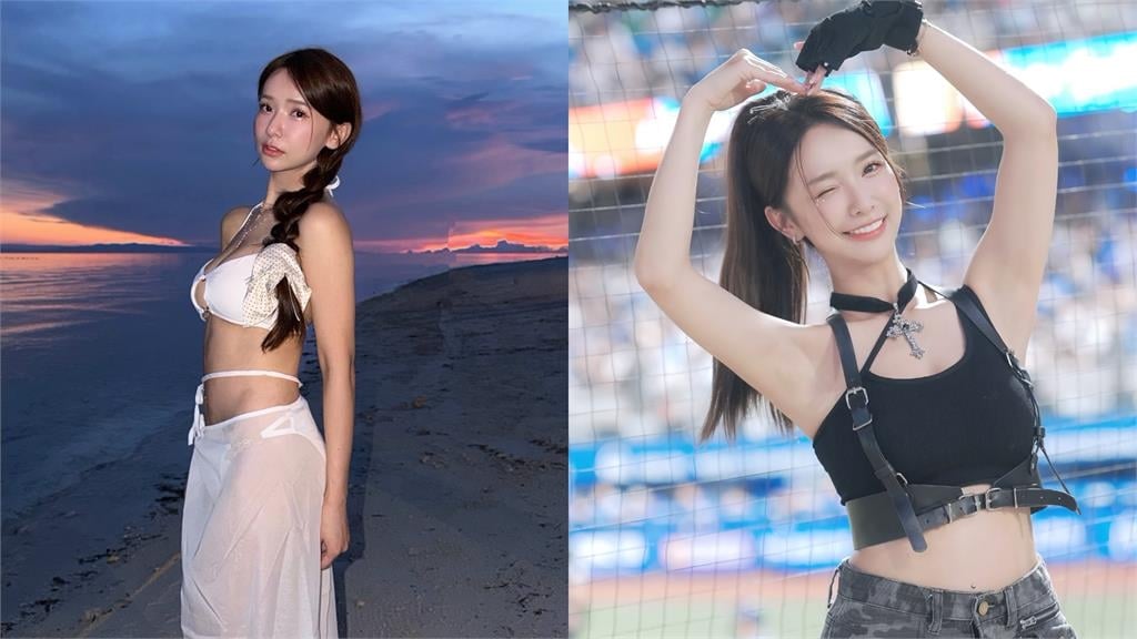 啦啦隊女神海邊解放「挖空大U」!薄紗裙放送「嫩白長腿」…一轉身S曲線全看光