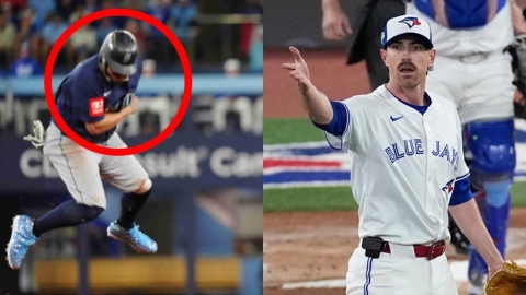 MLB(影)／是個狠人！他「獻頭」避雙殺　藍鳥「氣罵F字頭髒話」結局神反轉