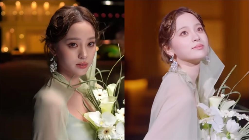 歐陽娜娜穿薄紗「上空挖大U」衝出鏡頭!一轉身「側面露出」…網嚇:好塌