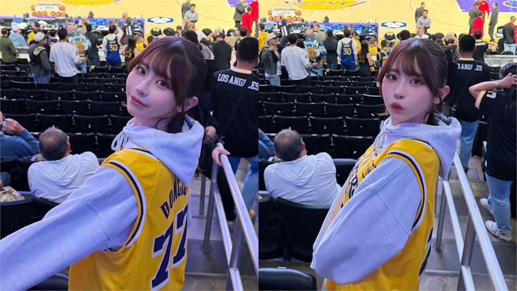 暗黑界「赤木晴子」無預警同框詹皇！「小鳥依人」套球衣現身…超萌畫面曝光了