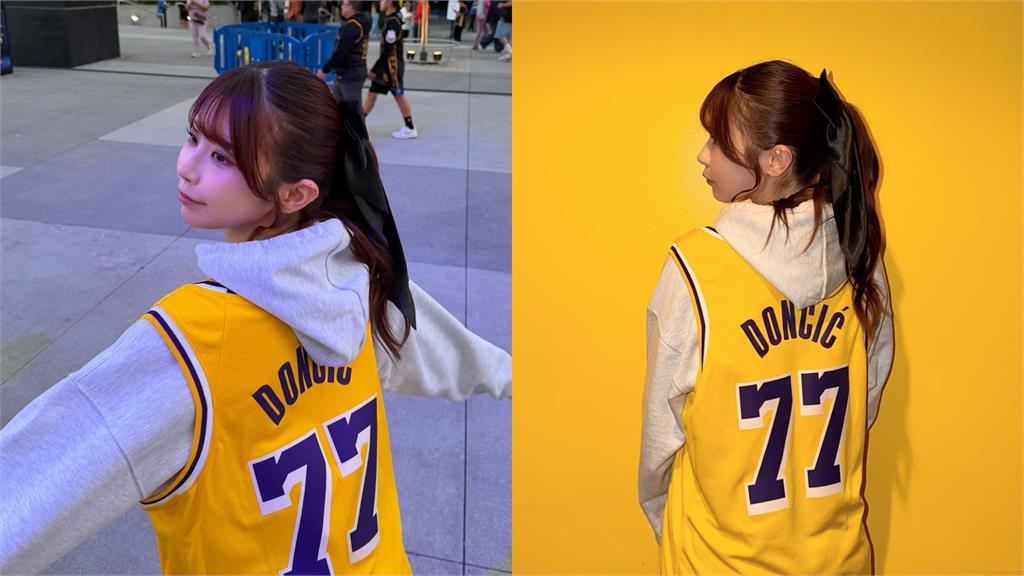 暗黑界「赤木晴子」無預警同框詹皇！「小鳥依人」套球衣現身…超萌畫面曝光了