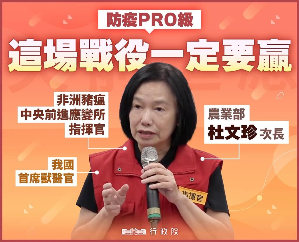 披紅背心搭檔陳時中抗非洲豬瘟 杜文珍「20年超狂經歷」曝網讚翻:超有料!