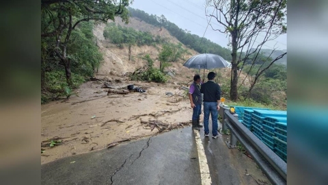 連日豪雨釀災!新北雙溪北38線道路基流失 管制人車通行